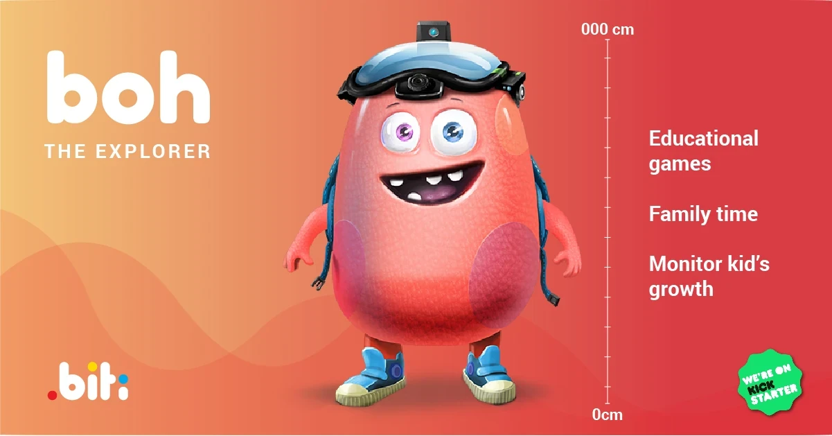 Boh the Explorer, red character card with Kickstarter badge