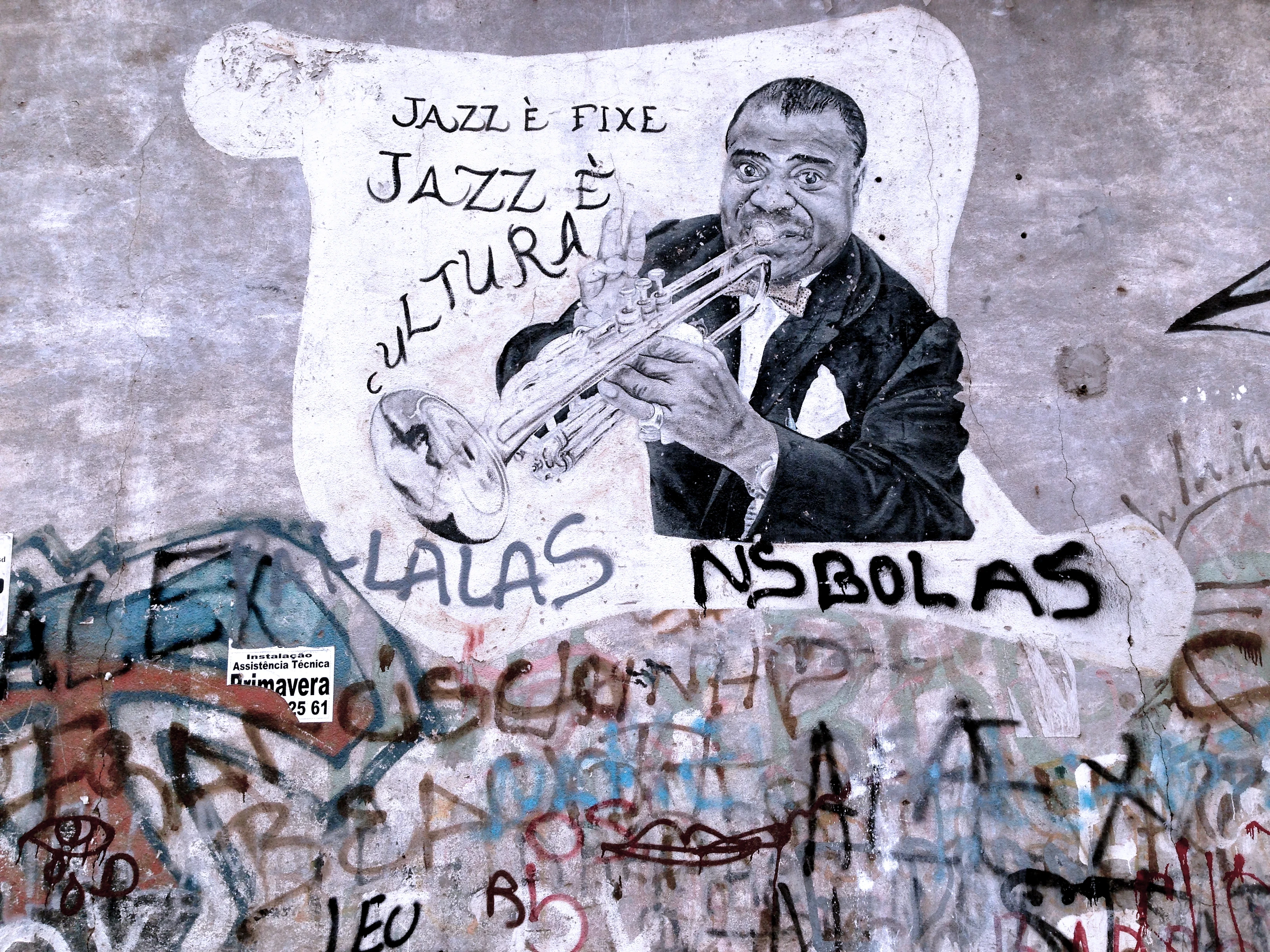 Wall mural: Jazz é Fixe, Jazz é Cultura, trumpet player