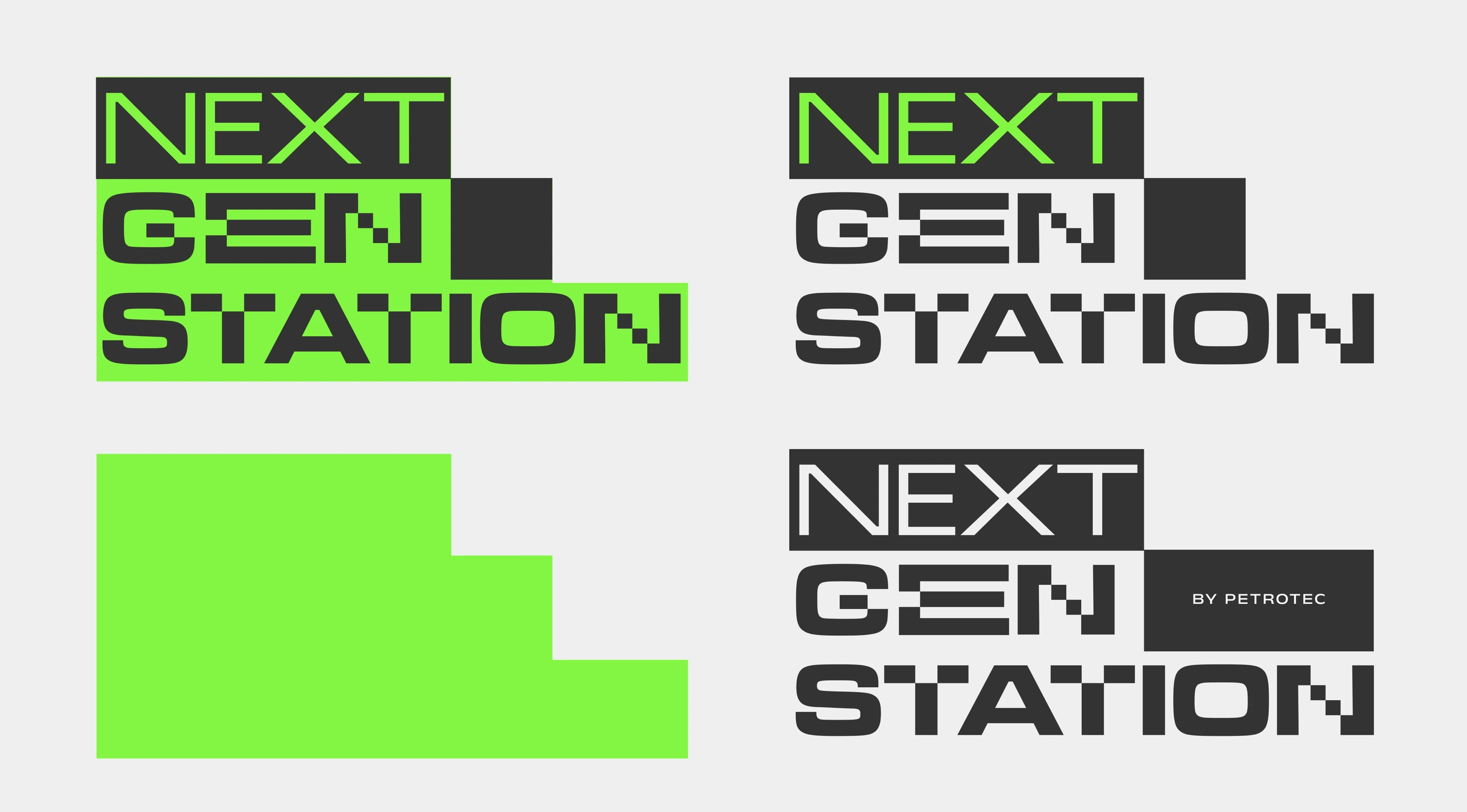 Next Gen Station logo system in multiple configurations