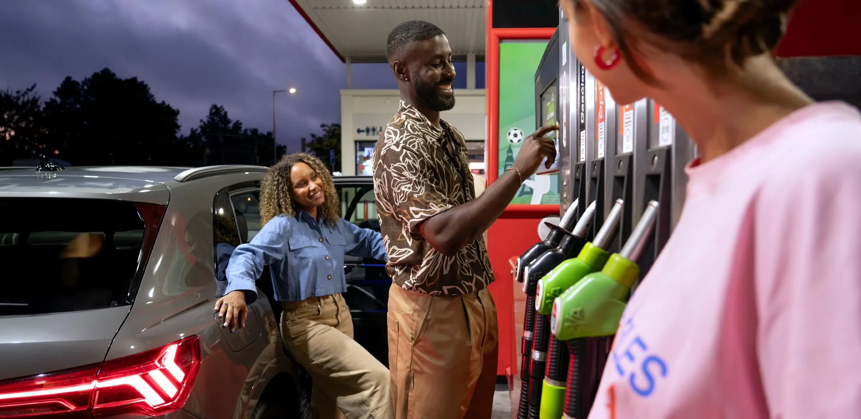 People fuelling at Petrotec station: real moments, real hardware