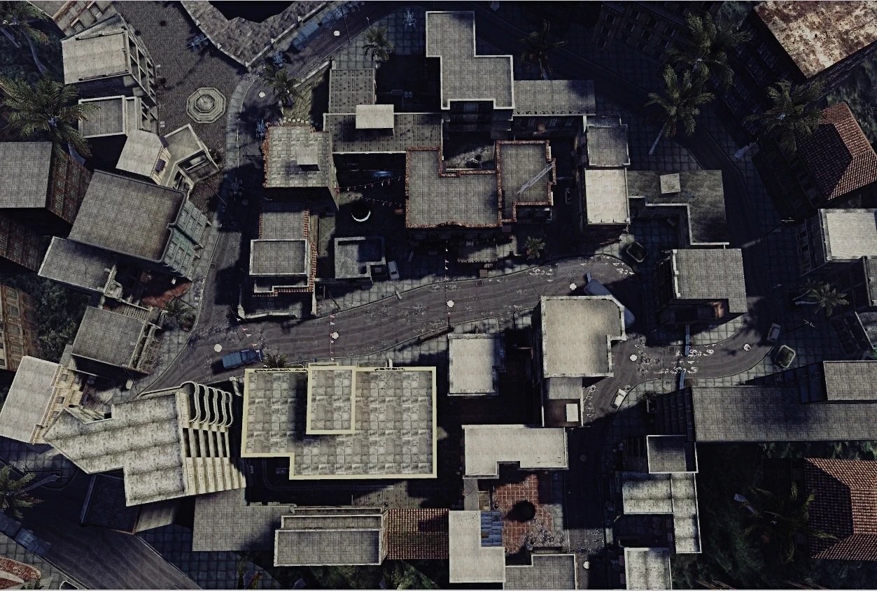 Aerial view of rooftops and floors: the invisible surface beneath everything